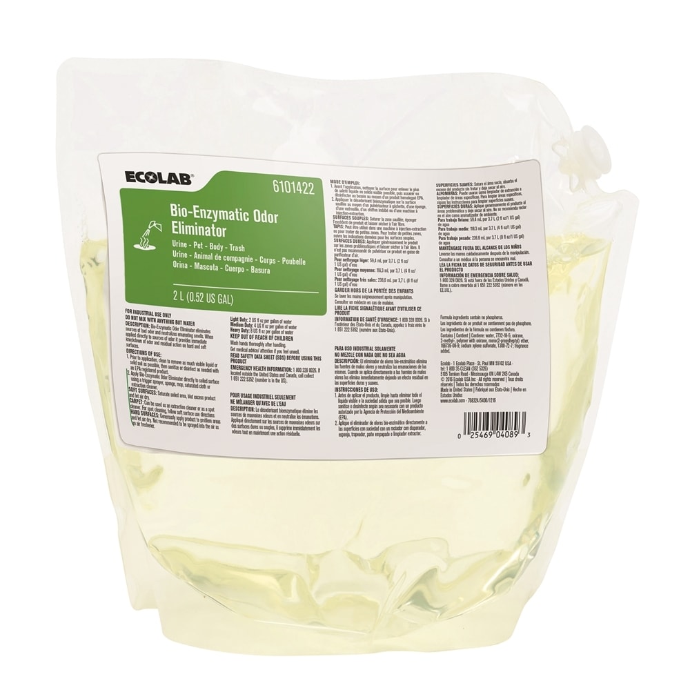 GuestSupply US | Ecolab® Bio-Enzymatic Odor Eliminator, 2 Liter